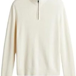 Men Fleece Solid Half Zipper Long Sleeve Winter Wear Pull On Sweatshirt (In, Alpha, Medium, Regular, Cream)-17