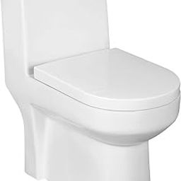 Parryware Prime Single Piece Washdown Closet with soft close seat cover | Floor Mounted (S trap-220mm) (640 x 345 x 690mm) | C885346-image-1