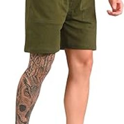 Pure Cotton Shorts for Men | Relaxed Fit Oversized Comfortable Knee Length Cargo Shorts for Man - Cotton Half Pant for Men Casual & Active Wear-image-24