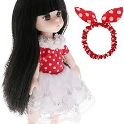 Fashion My Day 2xNew 16cm BJD Doll 13 Ball Jointed Girl Eyes Face Makeup Wig Clothes Full Set Style4 | Modern | Clothes & Accessories | Dolls-image-24