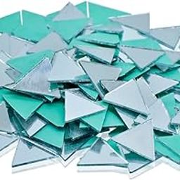 Aadya Crafts Triangle Shape Mirror Glass for Lippan Art Trangle Shape Big Free Fabric Glue Cone Mirror Frame for Jewellery Making, Embroidery Work, Crochet, Art & Craft Material, Blouse, Neck Design-image-89