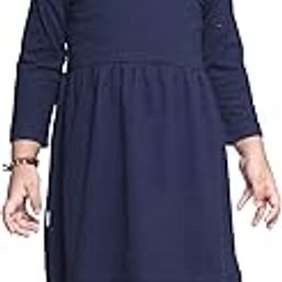 Kidzo Plain Solid A-Line Frock for Girls | Dark Blue-3 | 5-6 Years | KIDS13661-image-96