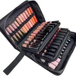 Coslifestore- Lipstick/Cosmetic/Makeup/Case- Compact Spacious kit with Lipstick Slots, Side Pockets and compartments for Keeping Cosmetics-image-3