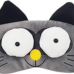 Fabric Cute Sleeping Eye Shade Mask Cover For Insomnia, Meditation, Puffy Eyes And Dark Circles 3D Cat Grey-picture-17