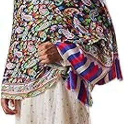 Men Rangoli Fine Soft Bamboo Fibre Stole, Multicoloured Design, Evening Wrap, Luxury Pashmina Style Scarf, Wrap, Sustainable and Natural Fabric (Size: 71X203 CM)-image-91