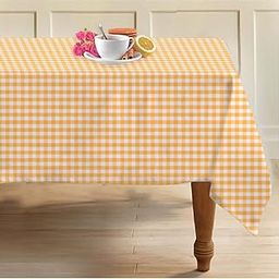 AIRWILL , 100% Cotton Self Designed 4 Seater Table Cloth, Pack of 1 Pc., Square, Yellow-picture-9