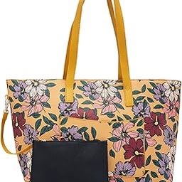 Vanessa Tote Large Yellow – Vibrant Shoulder Bag with Floral Print, Spacious Office Tote, Back Zip, Front Slip Pocket, Detachable Pouch for Women-image-68