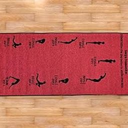 RADECOR 6mm Surya namaskar Yoga Mat With Anti Skid Backing For Women and Men (183cmx61cm) Pink-image-98