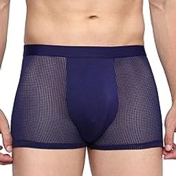 Mesh Boxer for Men’s | Breathable Pouch Underwear | Dots Printed Silky Smooth Innerwear, (Pack of 1)-image-98
