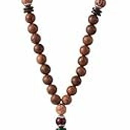 BOHEMIAN WOOD FISH - Handmade Wood Bead Necklace with Horn Fish Pendant, Long Necklace for Men & Boys (36 Inch)-image-31