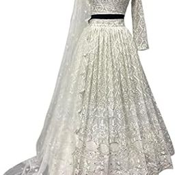 Womens Net Semi Stitched LEHENGA CHOLI for women Ladies use lehenga choli for women For ready to wear lehenga choli for women And lehenga choli for women-picture-10