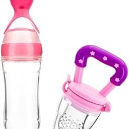penio soft Baby Spoon Feeder & Fruit Feeder (Pink, Pack of 2) – Silicone Teether & Food Nibbler – Dual-Purpose Feeding Solution for Infants & Toddlers-15