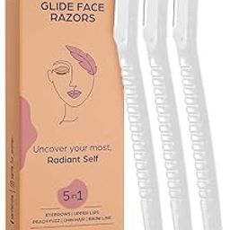 Sanfe Glide Face Razor for painfree facial hair removal (3 units) - upper lips, chin, peach fuzz - Stainless steel blade, comfortable, firm grip-image-11