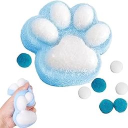 Squishy Toy, Giant Taba Squishy Cat Paw 12*12cm Taba Squishy Funny Fufu Squishy Blue Ultra Soft Stress Relief Toy Suitable Stress Relief Desk Play Study Break Relaxation Work Stress-23