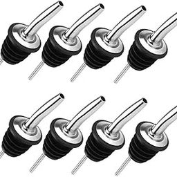 NJ Metal Bottle Pourers for Syrup and Olive Oil, Pouring Spouts for Liquor, Wine and Spirits Perfect for Restaurant, Bar, Hotel, Kitchen Use : 8 Pcs Set-image-33