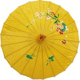 BookMyCostume Yellow Paper Parasol Umbrella Japanese Kimono Dance Costume Accessory for Kids & Adults-image-24