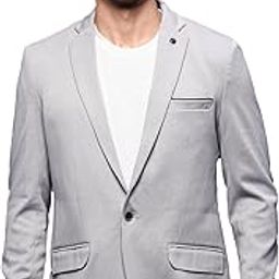 Men's Grey Solid Single-Breasted Blazer-LBR-7000_Grey-picture-29