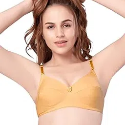 daisy dee DASIY DEE Women's Cotton Non-Padded Seamed Wire-Free with Adjustable Straps V-Neck Full Coverage Regular/Saree Bra - NMELN-picture-33