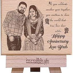 GFTBX Personalized Wooden Engraved Photo Frame for Anniversary Gift (5x4 Inches, Wood), Tabletop Rectangular-image-72
