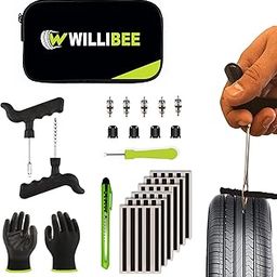 WILLIBEE 9-in-1 Tool Set (Pack of 30 Strips), Tubeless Tyre Puncture Repair Kit for Car, Bike, Scooter & SUV (with Storage Bag) | Universal Emergency Tyre Fix Tool Set, Flat Tire Puncher Repair Kit.-image-94