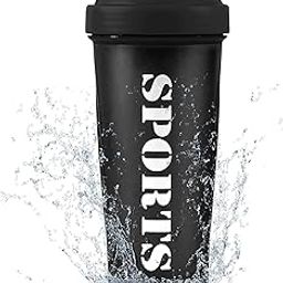 COOL INDIANS Shaker Bottle for Gym|BPA-Free and 100% Leak-Proof Protein Shaker Bottle (Black)-image-31