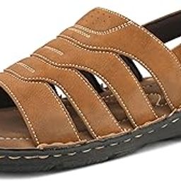 Sandal for Men | Grip Insole for Stability | slippers/sliders for men |mens sandals casual | sandals for men|Modern Look with Straps | Comfortable Footwear (9265)-picture-5