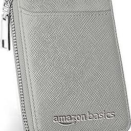 amazon basics Faux Leather Debit & Credit Card Holder | 9 Slots | Zipper Closure | for Men & Women-image-8