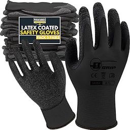 F8WARES 5 Pair Latex Coated Safety Gloves for Men Industrial Gloves - Cut Resistant Working Gloves for Men & Women for Home,Mechanical,Construction,Gardening Work Use - Multipurpose Cotton hand gloves-image-84
