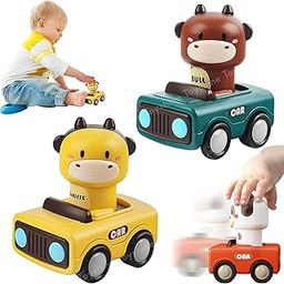 Toyshine 2Pc Friction Powered Press & Go Animal Face Racing Cars Fun Early Learning Motor Skill Development Educational Toys for Babies & Kids, Multicolor-image-35
