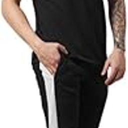 Men's All weather Regular Fit Printed Black Track Suit with Pocket Comfortable Breathable Stretchable Soft Polyester Fabric For Everyday Use Ideal for Gym Training or Running Loungwear-picture-34
