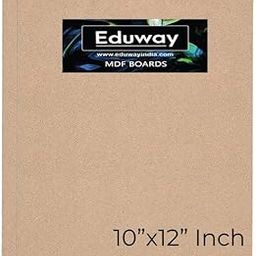 Eduway 10x12 Inch MDF Art Boards, Pack of 2, Brown, Acrylic Paint, Engineered Wood-image-5