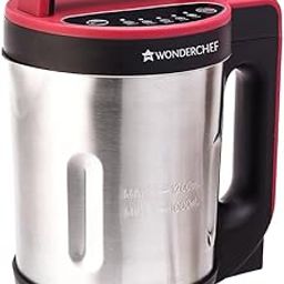 Wonderchef NEO Automatic Soup Maker | 1.0 Litre | 800W Heater | SS Blades & Bowl (Jug) | Soup in just 20 mins | 2 Years Warranty | Red & Black-picture-0