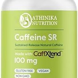 Caffeine 100mg SR (120 Vegetarian Capsules) - Sustained Release - Vegan - Non GMO - Gluten Free - Natural Caffeine Pills-image-92