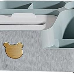 HEAVENGLOW Tissue Box Holder Desktop Storage Box Case for Night Stand Office Dresser Green Large-image-98