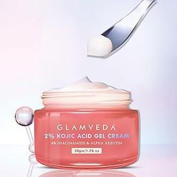 Glamveda 2% Kojic Acid Gel Cream with Niacinamide & Alpha Arbutin | Brightens Skin & Reduces Pigmentation | Fades Dark Spots & Acne Scars | For All Skin Types-image-58