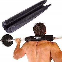 HeadTurners Nylon /Velcro/Rubber foam sponge Barbell Pad for Fitness Equipment Squat Weight Lifting Shoulder Protector Rod Cover Pull Up Gripper Supporter Cushion Cover Fitness Protective Gear (Black)-16