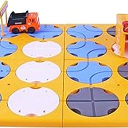 Toyshine 34 Pc DIY Maze Logic Road Builder Interactive Brain Teaser Puzzle Track Set with Parking Garage Educational Montessori Toy with Light and Music for Kids Gift for Boys Girls 3+-20