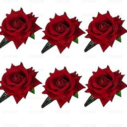 Artificial Rose Tiktok Hairpin - Pack of 6, Suitable for Indian Wedding, Stylish Women Hairstyle, Hair Accessories for Girls and Women - Pack of 6-image-43