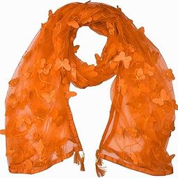 Women's Self Design Net Dupatta (YQD65C17_Orange_2.25 Metres)-image-72