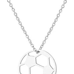 Soccer Ball Necklace Football Pendant Necklace for Boys Men Sports Jewelry World Cup Accessories SilverShivBLR60-image-98