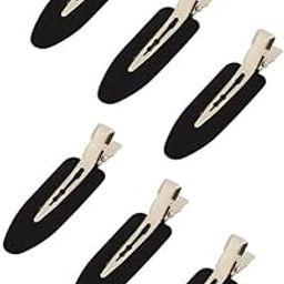 Shivashay 6 pieces, No bend/No Crease Hair Clips Styling Duck Bill Clips No Dent Alligator Hair Barrettes for Salon Hairstyle Hairdressing Bangs Waves Woman Girl Makeup Application(black)-image-29