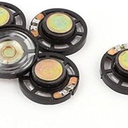TECHDELIVERS® Mini Mylar Miniature Speaker 8 ohm 0.25watt Speaker Electronic Sound Projects DIY 28mm Black Pack of 5-10