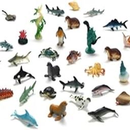 DIMAZO Small Kids Sea & Wild Animal Toys Sets for Fun, Educational, Spark Imagination and Learning (Multi Choice Sets) (Ocean & SEA Animals)-image-18