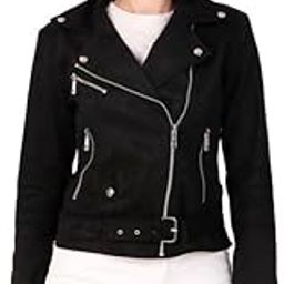 leather retail Women's Suede Full Sleeve Biker Jacket (Black)-picture-4