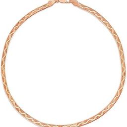 925 Sterling Silver Rose Gold Plating Braided Abstract Anklets (Single) | Gift for Women & Girls | With Certificate of Authenticity & 925 Hallmark | Gift for Women & Girls-16