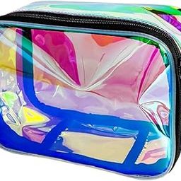 Holographic Makeup Bag, Clear Cosmetic Travel Pouch, Rainbow PVC Makeup Pouch, Multi Purpose Pouch-image-90
