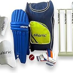 Airic Premium Bat Size 3 (Age 8yrs) with 21" Wickets, Bag and Guards Cricket Kit-image-58