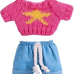 CALANDIS™ 15cm Doll Clothes Costume Doll Accessories Kids Toy Photo Props Doll Pendant rose red with star-image-44