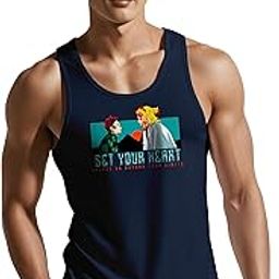 Anime Printed Cotton Tank Top Vest for Men-picture-29