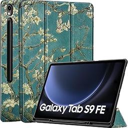 ProElite Cover for Samsung Galaxy Tab S9 FE/S10 FE 10.9 inch Cover, Soft Flexible Flip Case Cover with S Pen Holder for Samsung Galaxy Tab S10/S9 FE 10.9", Auto Sleep Wake, [Recoil Series] - Flowers-image-92